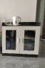 林驰LINCHI茶水柜欧式现代简约办公室家用收纳柜子酒水饮水机储物餐边柜 白色+黑色+ [80*35*80] 实拍图