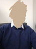 罗蒙加绒加厚假两件长袖针织衫男士冬季衬衫领打底衫中青年保暖毛衣男 藏青色 【加绒加厚】 3XL 185 （适合180-195斤） 实拍图