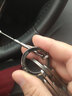 标车族钛合金汽车钥匙扣奔驰宝马奥迪大众保时捷适用环挂件男女免费刻字 钛合金镜面钥匙圈 中号 实拍图