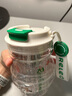 物生物（RELEA）玻璃杯高颜值大容量女士茶水分离车载办公杯子 春草绿【细密滤网/带提绳】 400ml 实拍图