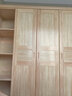 顾虎可定制松木大衣柜2米四门儿童实木衣橱带裤架对开门原木大板直拼 环保水性漆 170宽55深195高（清漆） 实拍图
