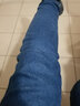 自由探戈2025秋冬牛仔裤女高腰松紧腰弹力修身200斤小脚长裤新款加绒加厚 深蓝色加绒 28(2尺1) 实拍图