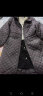 三彩2021冬季新款经典菱格蝴蝶结棉衣外套时尚保暖棉服 黑色  155/80A/S 晒单实拍图