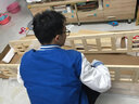 钰宇简易书架实木落地置物架简约现代松木书柜书架学生用组合落地书架 6层60长水性清漆(圆柱款） 实拍图