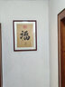 紫腾随轩福字挂画新中式客厅餐厅装饰画入户玄关墙画竖版壁画 图4 50*65cm红木色实木框 实拍图