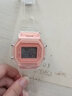 美芙仁 手表女ins风少女可爱韩版简约高中学生表独角兽方形防水数字电子 5号透明粉色 手表简装 实拍图