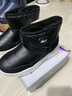 回力童鞋冬季儿童雪地靴加绒加厚时尚女童保暖短靴男童棉鞋 0024黑色 33码 下拉查看内长 实拍图