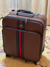 摩尔伽（MOERGA）商务行李箱男士小型登机箱轻便拉杆箱密码箱旅行箱皮箱子18英寸 棕色 18英寸 横款正方形登机箱 实拍图