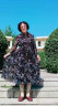 甘甘的世界中长款台湾纱连衣裙2024春夏洋气甘夫人中年女装网纱裙 彩色花 3XL （适合135-145斤） 晒单实拍图