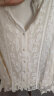 ZXEGI高档设计感真丝衬衫女长袖蕾丝法式100%桑蚕丝气质通勤风上衣 米色 XL 晒单实拍图