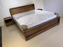 北欧实木床双人床家用现代简约出租房单人床主卧室轻奢高箱储物床 实木单床[默认胡桃色] 1500mm*2000mm 框架结构 实拍图