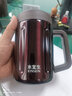 水宜生保温杯男士带手柄高档商务办公杯带把手泡茶杯双层真空水杯红茶杯 深咖色450ml 实拍图