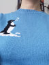 哥弟真的好提花针织纯羊绒衫女毛衣A300624 浅蓝-企鹅 M(3码) 晒单实拍图