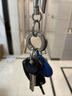 标车族钛合金汽车钥匙扣奔驰宝马奥迪大众保时捷适用环挂件男女免费刻字 钛合金镜面钥匙圈 中号 实拍图