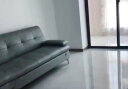 全友家居现代简约客厅真皮办公沙发小户型布艺沙发床两用多功能102600 灰蓝色|A款皮沙发床 实拍图