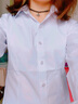 佐马仕 （ZUOMASHI） 长袖衬衫女商务休闲职业装正装衬衣修身工装OL酒店通勤工作服 N2655纯白色方领 34/XS（70斤-80斤） 实拍图