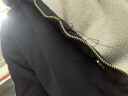 皮尔卡丹羊羔毛短款外套男冬季加厚毛领加绒工装飞行员夹克棉服羊绒棉衣针 1855深蓝 XL 晒单实拍图