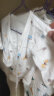 奇萌娃 婴儿内衣纯棉新生儿衣服春秋夏季薄款初生宝宝和尚服分体两件套 蓝精灵59（0-3月） 实拍图