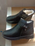 可依可靠冬季妈妈鞋棉鞋真皮羊毛软底中老年人女棉皮鞋保暖防滑奶奶冬鞋 黑色（羊毛厚请拍大一码) 38 实拍图