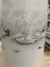 隆贺 景德镇陶瓷器小花瓶花插家居装饰客厅摆件婚庆插花瓶台面工艺品 雪景直筒 带底座 实拍图