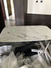 法艾利意式极简岩板餐桌椅组合大理石长方形创意现代简约小户型吃饭桌子 大理石餐桌【1.4*0.8米】不含椅 实拍图
