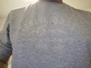 JEEP SPIRIT卫衣男春秋新品男士大码纯色长袖圆领T恤运动休闲时尚棉质 春秋款 灰色 6529 XL （建议125-145斤） 实拍图
