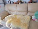 牧诺 澳洲羊毛地毯卧室整张羊皮羊毛飘窗毯 皮毛一体地毯羊皮坐垫 淡米色 澳洲1p70*110cm 实拍图