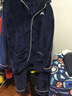 琼瑛 睡衣女秋冬加厚法兰绒两件套情侣睡衣男家居服套装 QY520A-男款藏青 3XL 实拍图