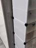 唯良 简易鞋柜门口收纳客厅玄关柜组装防尘树脂膜片多功能宿舍收纳柜 1列8层白色【透明简约款】 实拍图