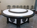 福财入家酒店岩板电动餐桌大圆桌16人餐厅饭店包厢实木电磁炉圆餐桌 其它尺寸需求定制 实拍图