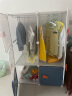 收纳达人儿童衣柜儿童玩具收纳柜子宝宝简易衣柜男女婴儿塑料小衣柜衣橱 加厚环保【双开门2挂+2格】 实拍图