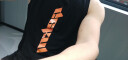 GEKM 肌肉健身兄弟潮牌背心男兄弟夏季跑步篮球训练坎肩无袖T恤运动服 B-09(棉质)黑色橙花 M【建议100-120斤】 实拍图