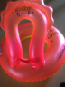 泳乐宝 新安全升级版防侧翻蛇形泳圈 宝宝儿童加厚环型充气泳圈 粉色S码 实拍图