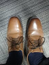 Clarks其乐泰顿系列男士德比鞋鞋布洛克正装商务舒适 深棕褐色 261300978（加宽楦） 40 实拍图