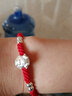知寻999纯银十二生肖马红绳手链本命年女手绳婴儿宝宝儿童满月礼物 福字兔 成人款【手围15cm以上】 实拍图