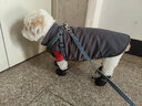 阿莫尔狗狗鞋子狗鞋子泰迪博美贵宾比熊小狗鞋靴子透气脚套防水宠物鞋 加绒/黑色/防水布 XL 5号 实拍图