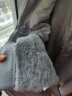 雷公馆 派克服女2021冬季新品皮草外套中长款连帽毛领獭兔内胆可拆卸品牌大衣尼克服 灰色 L 实拍图