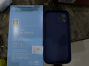 菲科斯 适用苹果手机壳液态硅胶iPhone全包边磨砂防摔软壳 【6.1寸】苹果12-深蓝色+【钢化膜】 实拍图