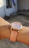 卡罗莱女表全自动机械小绿表时尚女士手表防水皮带精钢陶瓷带腕表CA1206 玫金粉面粉皮 CA1206 实拍图
