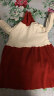 MAKOSBEAR童装女童拜年服连衣裙秋冬装加绒加厚裙子儿童过年红色喜庆公主裙 酒红 120(建议身高115cm) 实拍图