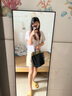 MUJI女式 棉天竺蝙蝠袖T恤 休闲百搭 BB10CC3S 烟熏粉色条纹 S 实拍图