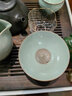 心去處汝窑茶漏茶滤全瓷一体茶叶过滤网加公道杯陶瓷滤茶器茶隔茶具配件 圆形单个茶滤【天青陶孔】 实拍图