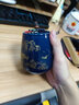 豪祥 陶瓷茶叶罐便携式小密封盖铁观音大红袍花草茶龙井紫砂储蓄罐 霁蓝金山水茶叶罐 实拍图