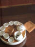 澳爵斯（AOJUESI） 整套紫砂陶瓷功夫茶具套装家用茶杯 便携竹制干泡茶盘储水茶台 07款：月白定窑石瓢（大白盘） 实拍图