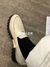 爱步（ECCO）【明星同款】乐福鞋女 百搭牛皮厚底粗跟英伦风单鞋女 摩登490013 石灰色49001301378 建议选小一码 39 （偏大，建议选小一码） 实拍图