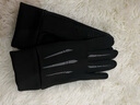 杨饰公子手套男冬季保暖骑行手套触屏防滑防泼水开车摩托车漏二指钓鱼手套 全指灰色【加绒加厚】 均码 实拍图