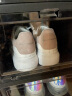 亚历山大麦昆AMQ 女士系带小白鞋休闲运动鞋  白色/粉色 36  七夕礼物 实拍图