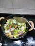 小幸福鑄鐵（KITCHEN LITTLE HAPPINESS KITCHEN）小幸福铸铁元宝锅氮化铁锅不粘锅家用大容量炒锅无涂层电磁炉通用 普通款元宝锅+木盖+麻绳 25cm 实拍图