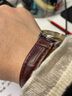 istrap真皮表带男女士鳄鱼纹牛皮适用天梭浪琴美度西铁城卡西欧dw精工海鸥飞亚达阿玛尼手表带力洛克表链 棕色同色线丨银色针扣 与表盘接口宽度24mm 实拍图