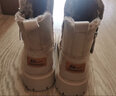 回力（Warrior）官方女鞋雪地靴子女冬季中筒休闲女靴皮毛加绒棉鞋保暖鞋 米色40 实拍图